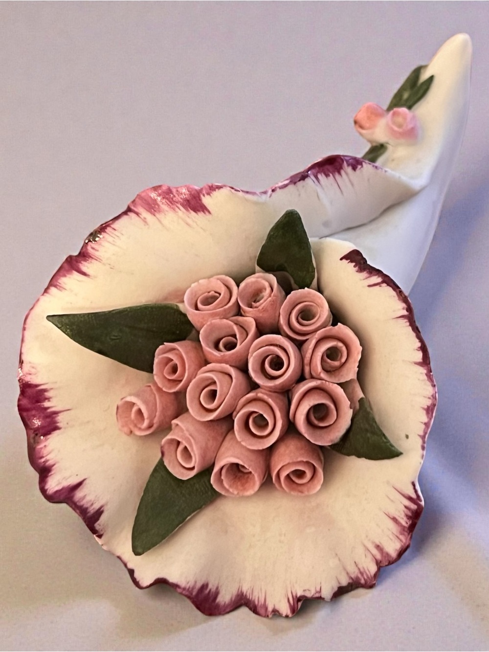 Capodimonte Savastano Porcelain Roses Bouquet